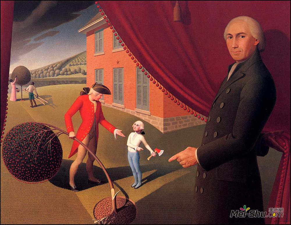 格兰特伍德(Grant Wood)高清作品《韦姆寓言故事》