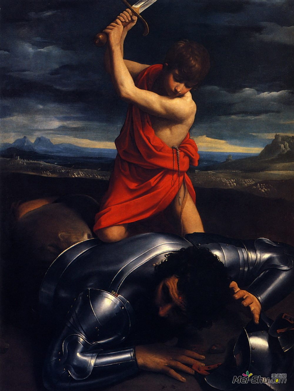 纪多·雷尼(Guido Reni)高清作品《大卫与歌利亚》