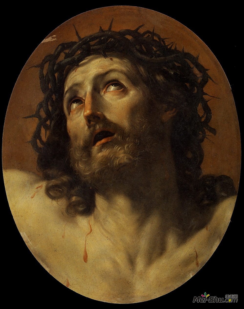 纪多·雷尼(Guido Reni)高清作品《基督的头上满是荆棘》