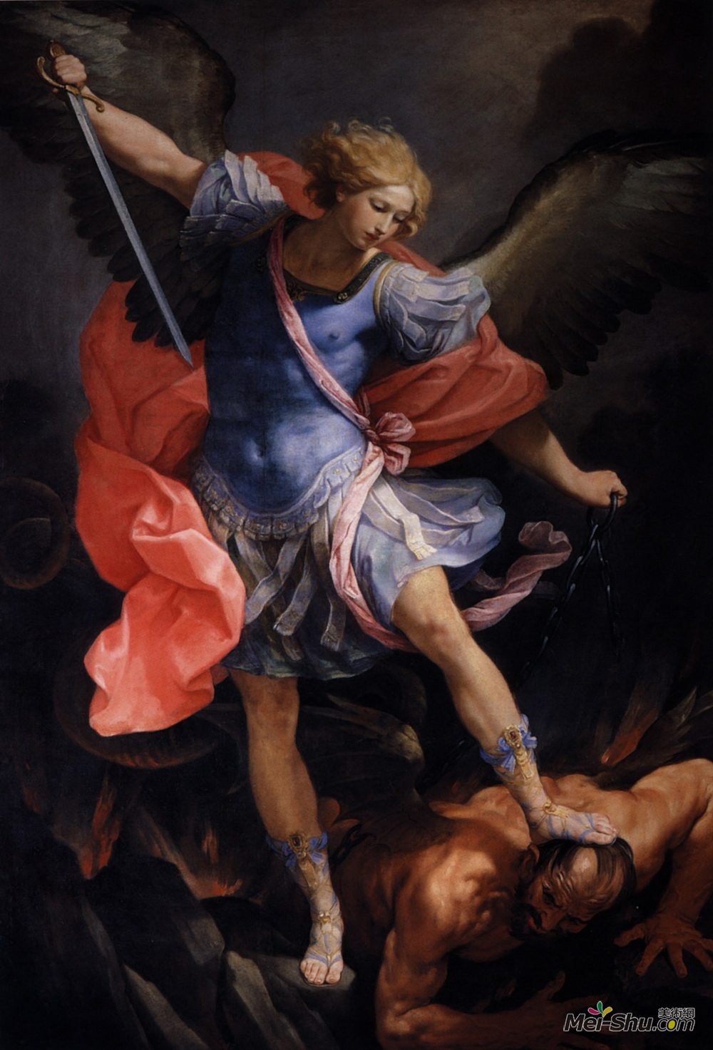 纪多·雷尼(Guido Reni)高清作品《大天使迈克尔击败了撒旦》