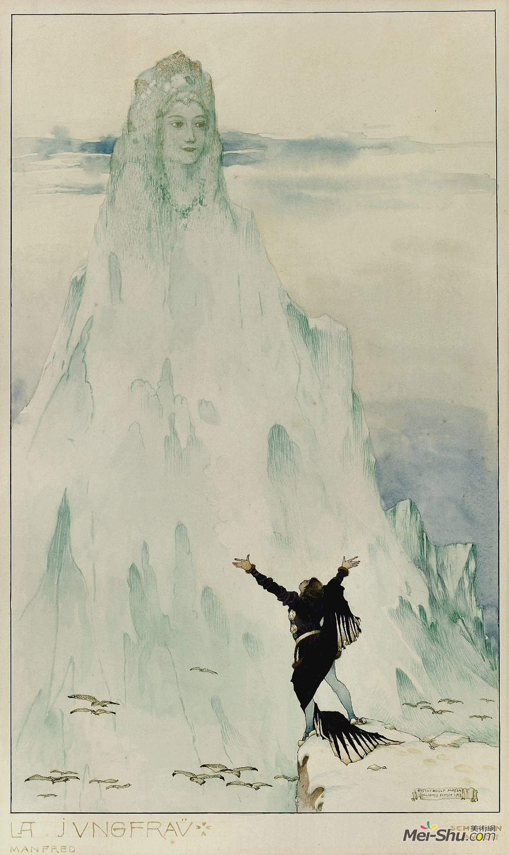阿道夫·莫萨(Gustav Adolf Mossa)高清作品《处女》
