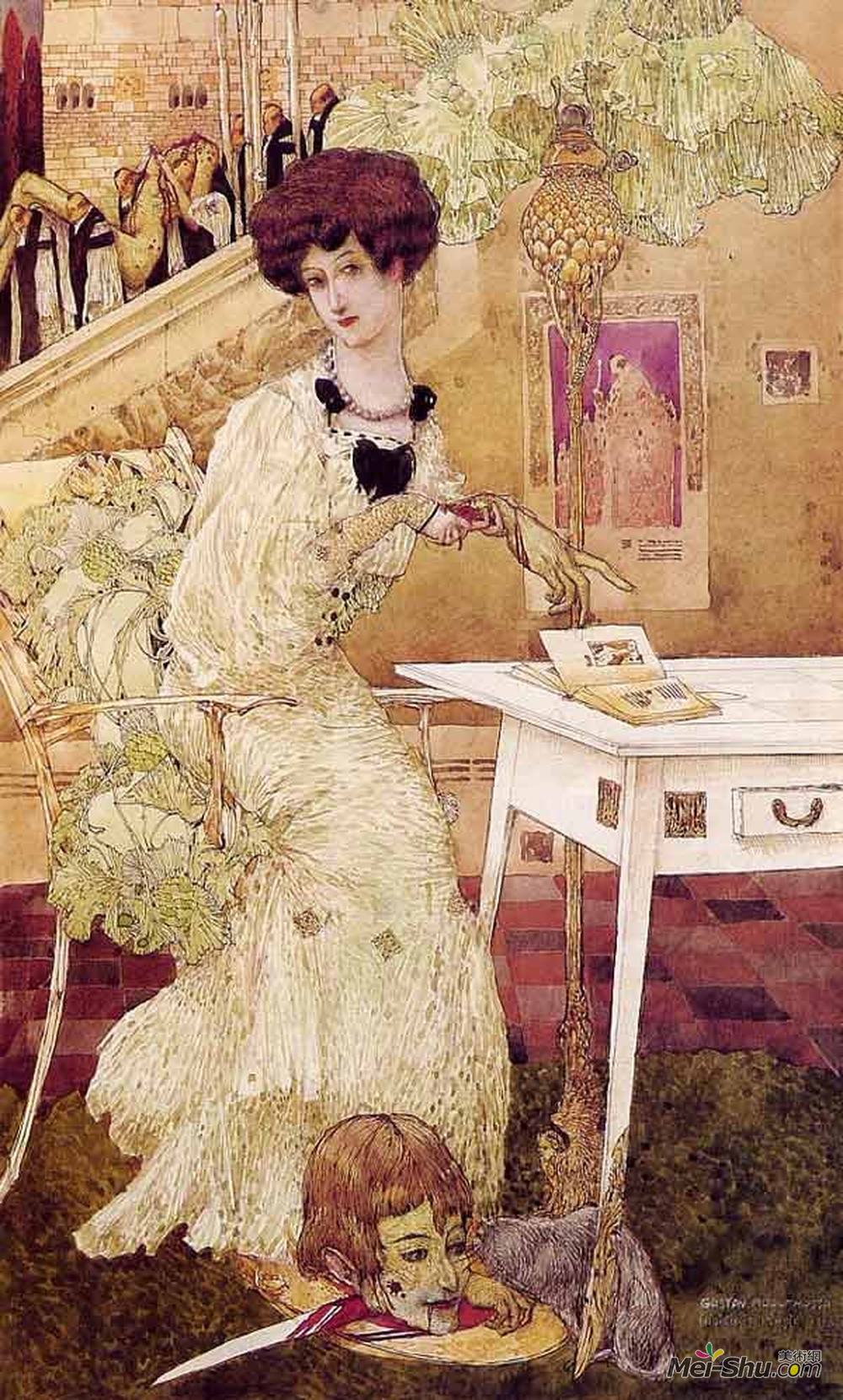 阿道夫·莫萨(Gustav Adolf Mossa)高清作品《莎乐美》