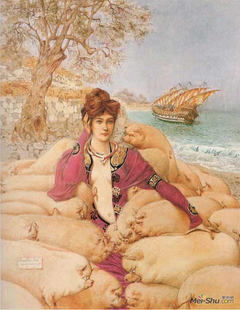 阿道夫·莫萨(Gustav Adolf Mossa)高清作品《西塞》