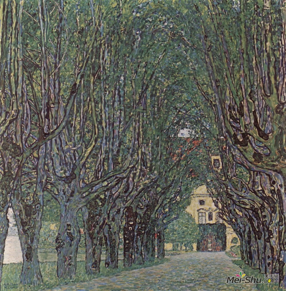 古斯塔夫·克林姆特(Gustav Klimt)高清作品《Avenue of Schloss Kammer Park》