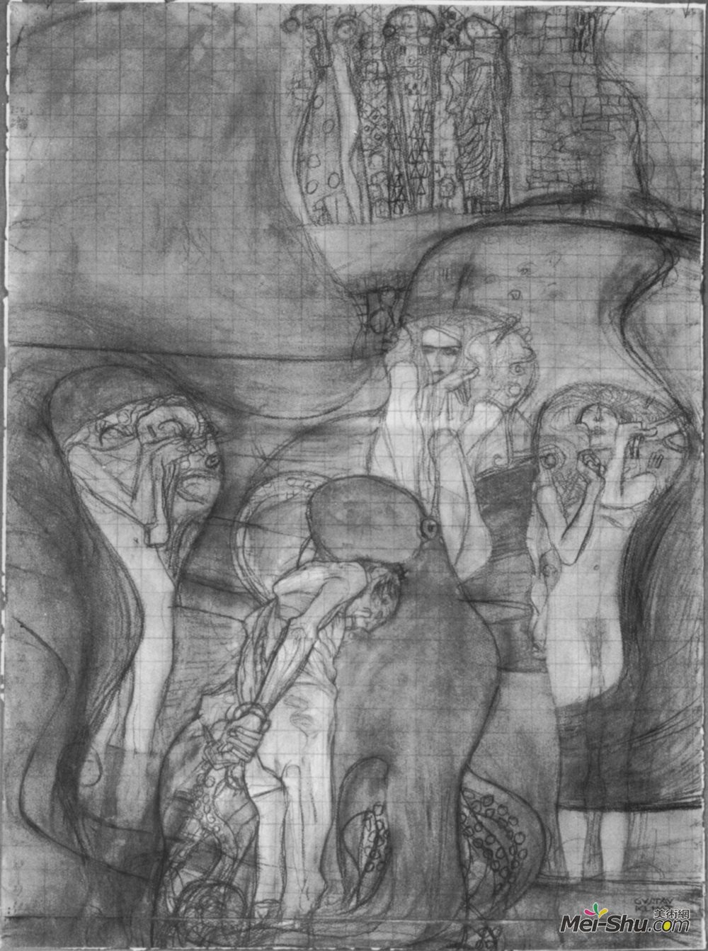 古斯塔夫·克林姆特(Gustav Klimt)高清作品《作画稿》