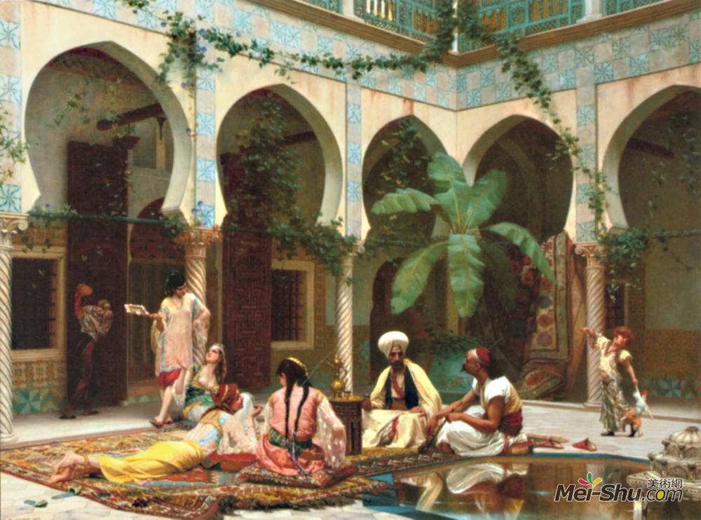 古斯塔夫·布朗格(Gustave Boulanger)高清作品《帕莱斯勒尔宫》