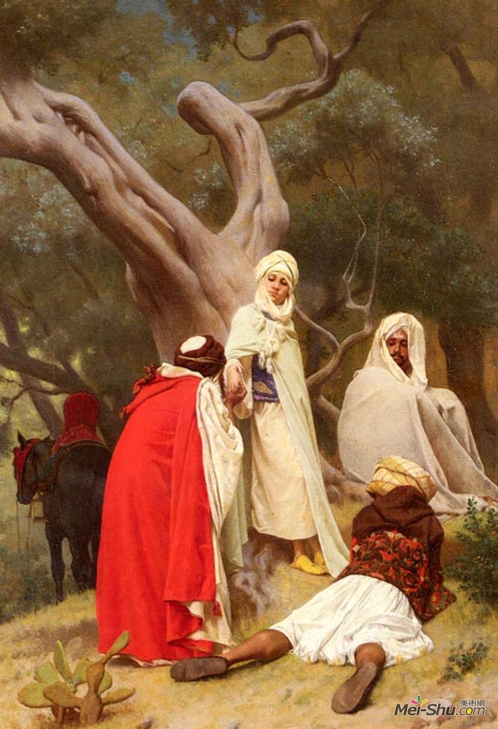 古斯塔夫·布朗格(Gustave Boulanger)高清作品《埃米尔的接待》