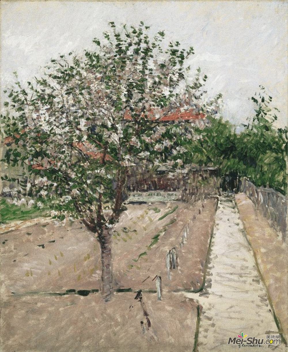 古斯塔夫·卡里伯特(Gustave Caillebotte)高清作品《盛开的苹果树》