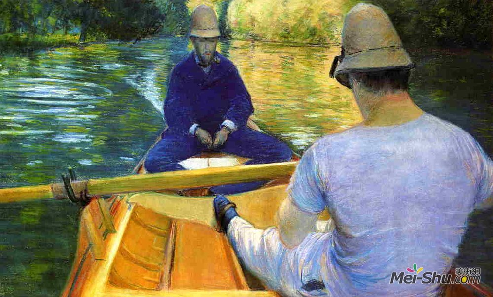 古斯塔夫·卡里伯特(Gustave Caillebotte)高清作品《伊埃尔勒上的船夫》