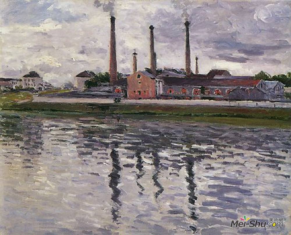 古斯塔夫·卡里伯特(Gustave Caillebotte)高清作品《工厂以阿尔》