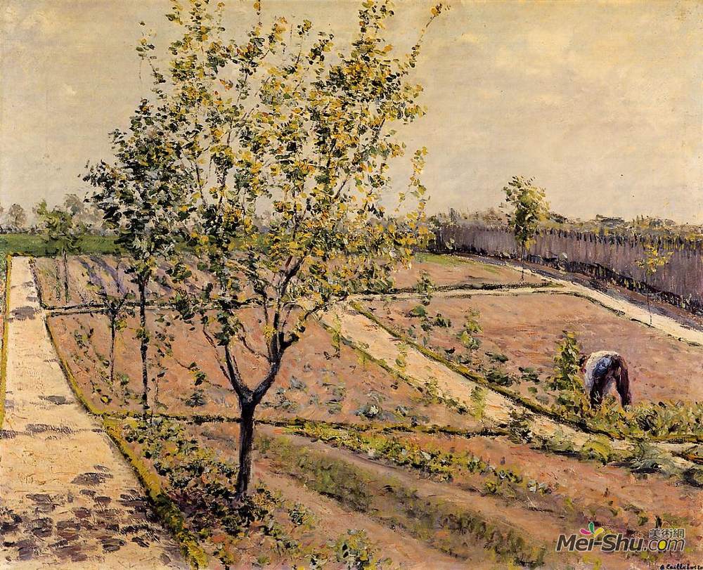 古斯塔夫·卡里伯特(Gustave Caillebotte)高清作品《Kitchen Garden, Petit Gennevilliers》