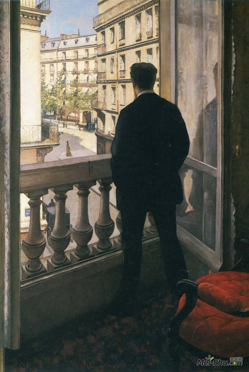 古斯塔夫·卡里伯特(Gustave Caillebotte)高清作品《窗边的人》