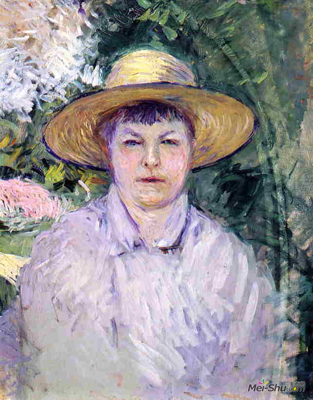 古斯塔夫·卡里伯特(Gustave Caillebotte)高清作品《雷诺阿夫人的肖像》