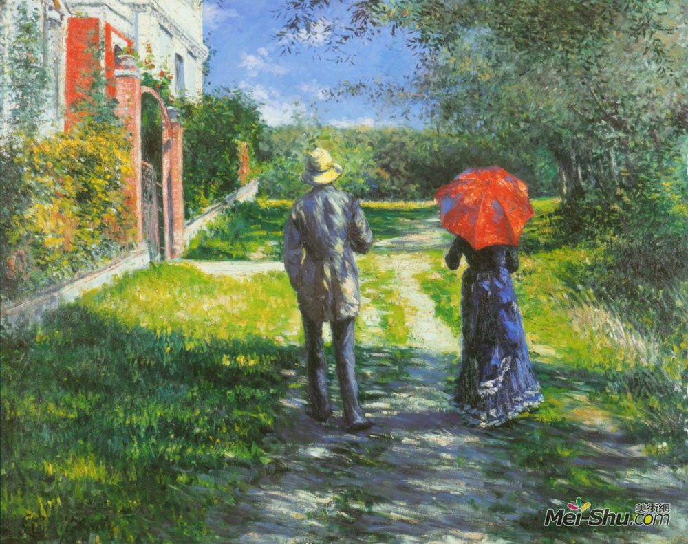 古斯塔夫·卡里伯特(Gustave Caillebotte)高清作品《上升道路》