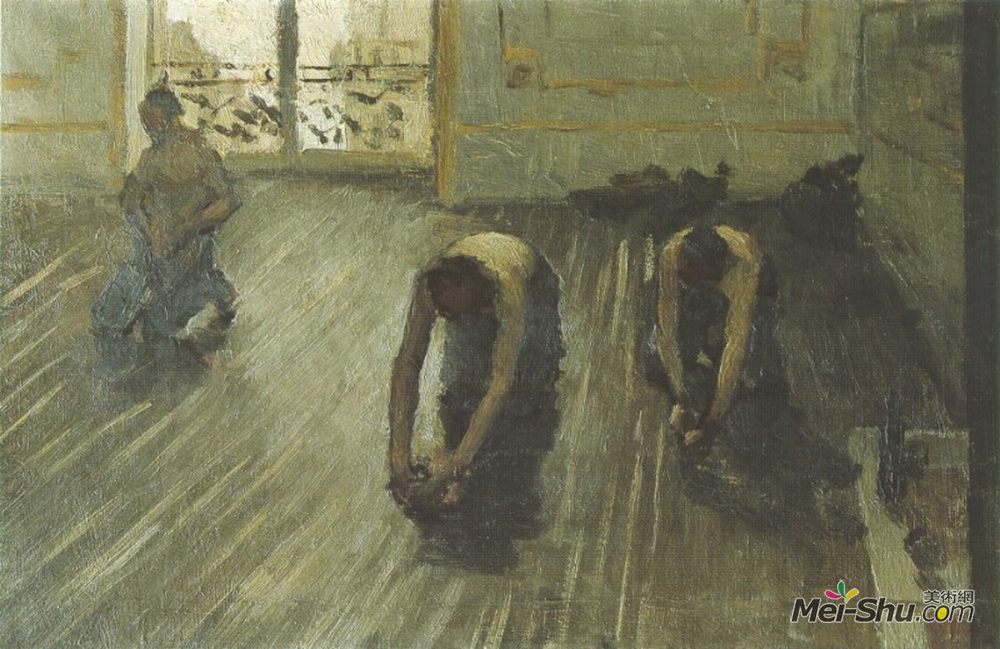 古斯塔夫·卡里伯特(Gustave Caillebotte)高清作品《“拼花刨床”的研究》