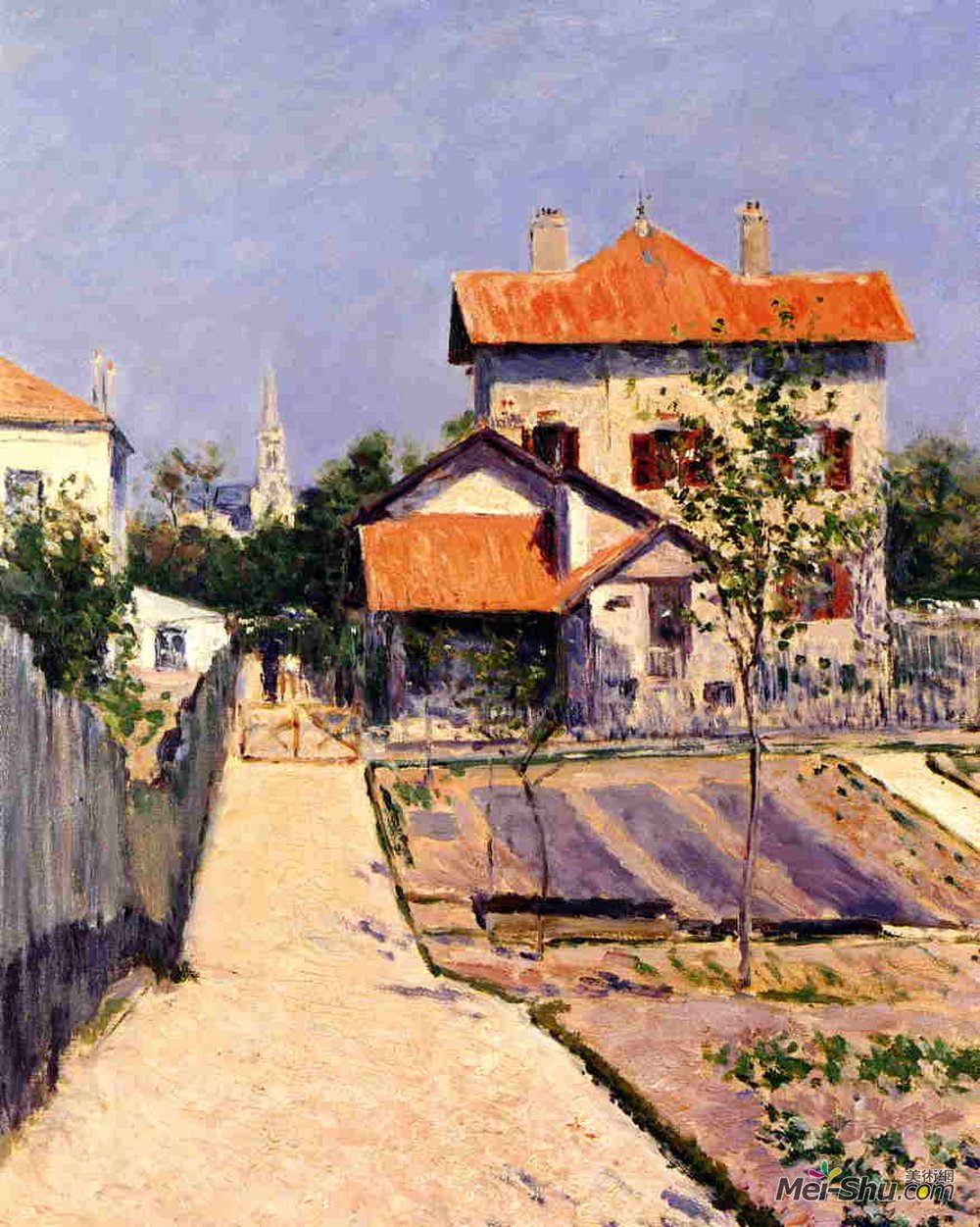 古斯塔夫·卡里伯特(Gustave Caillebotte)高清作品《伊埃尔勒的艺术家之家》