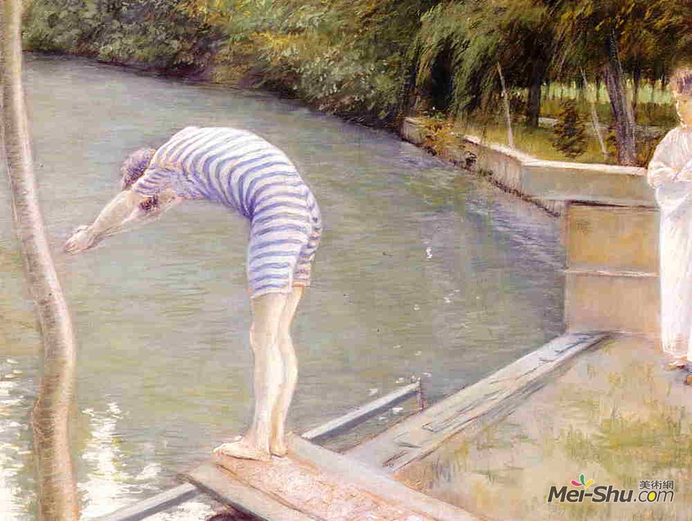 古斯塔夫·卡里伯特(Gustave Caillebotte)高清作品《沐浴者或潜水员》