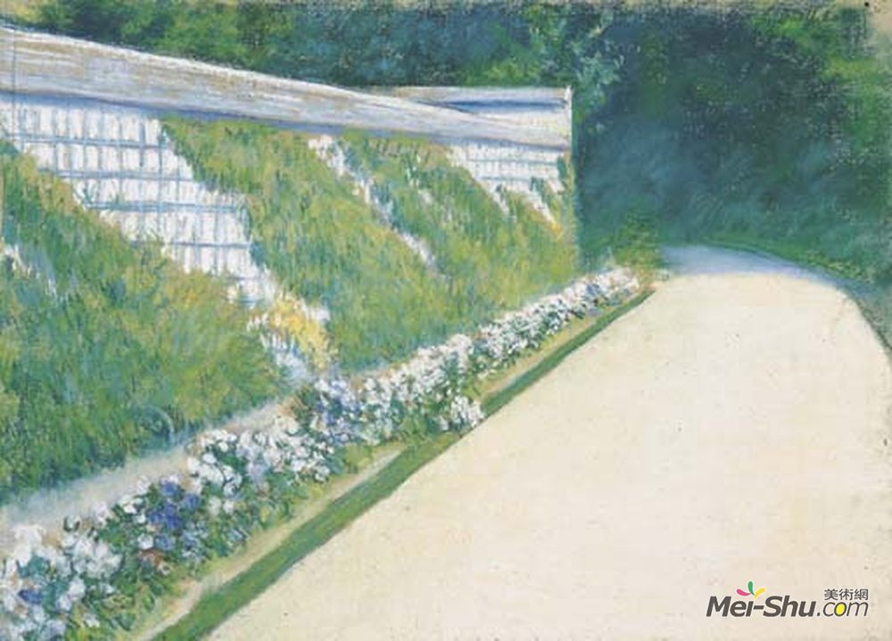 古斯塔夫·卡里伯特(Gustave Caillebotte)高清作品《花园的墙》