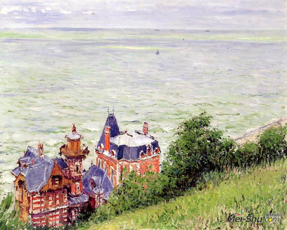古斯塔夫·卡里伯特(Gustave Caillebotte)高清作品《Villas at Trouville》