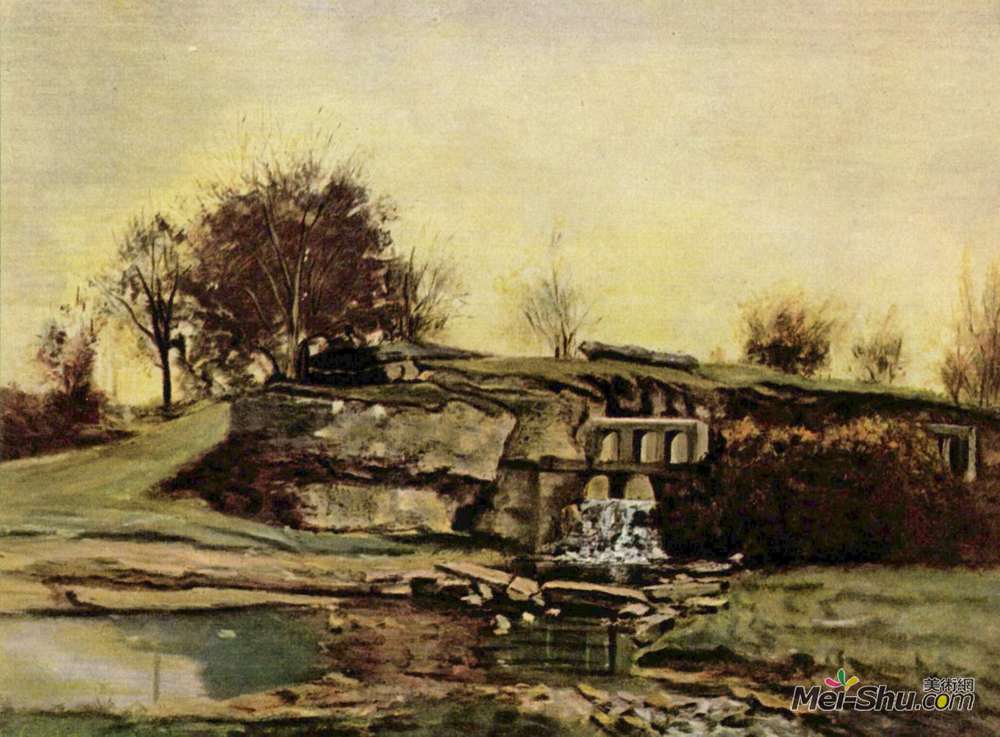 古斯塔夫·库尔贝(Gustave Courbet)高清作品《The Flood Gate at Optevoz》