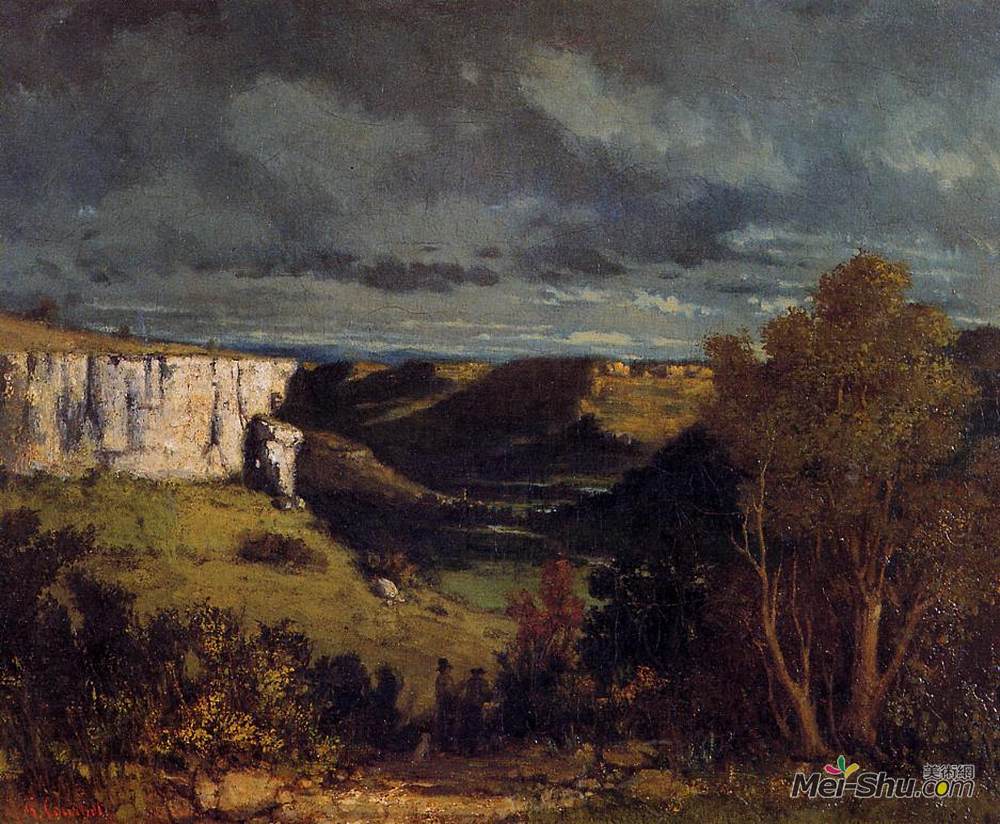 古斯塔夫·库尔贝(Gustave Courbet)高清作品《暴风雨天气中的山谷》