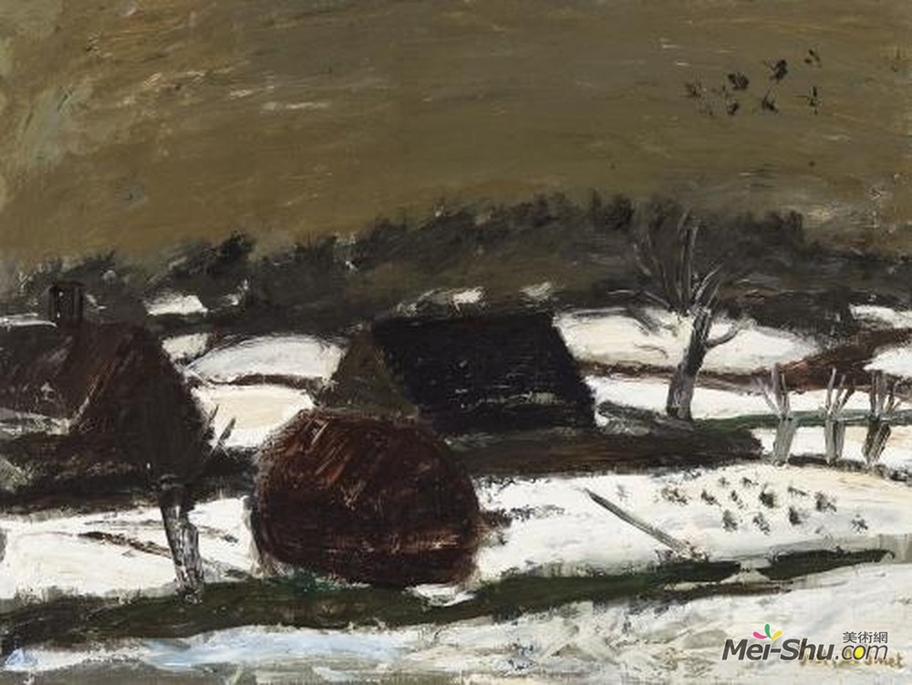 古斯塔夫德斯梅特(Gustave de Smet)高清作品《暗雪》