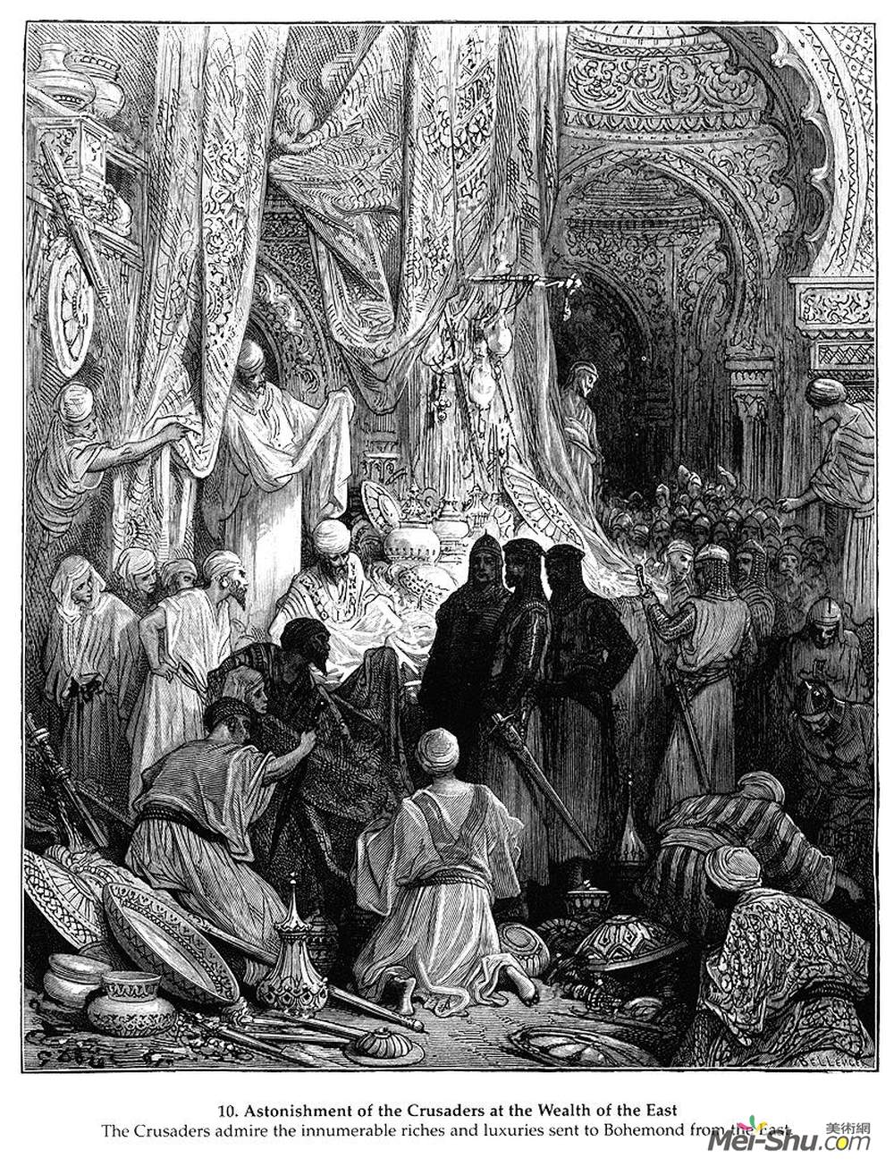 古斯塔夫·多尔(Gustave Dore)高清作品《十字军对东方财富的惊讶》