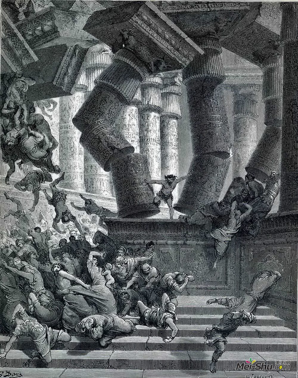 古斯塔夫·多尔(Gustave Dore)高清作品《山姆之死》