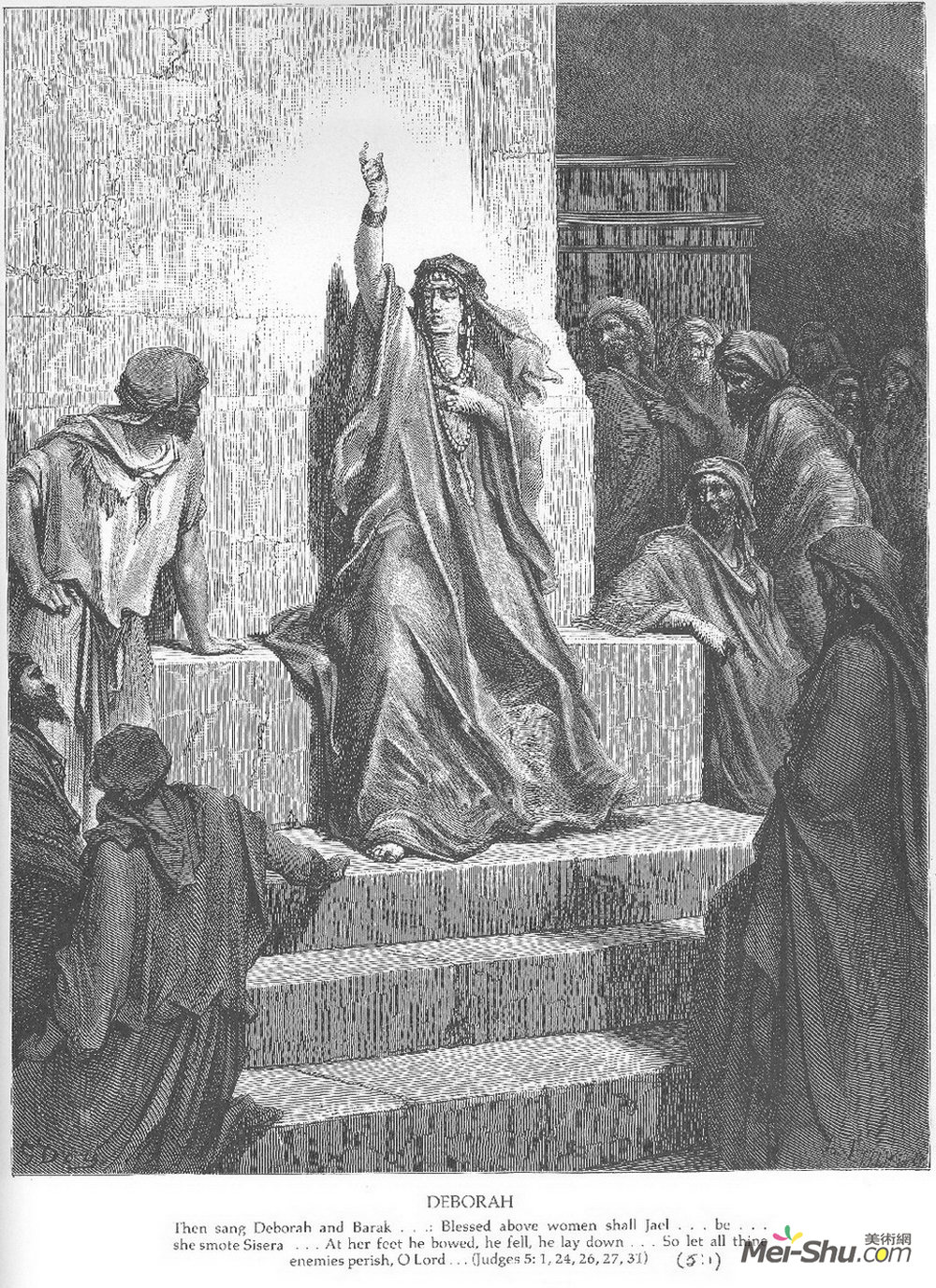 古斯塔夫·多尔(Gustave Dore)高清作品《黛博拉，由艾特林刻》