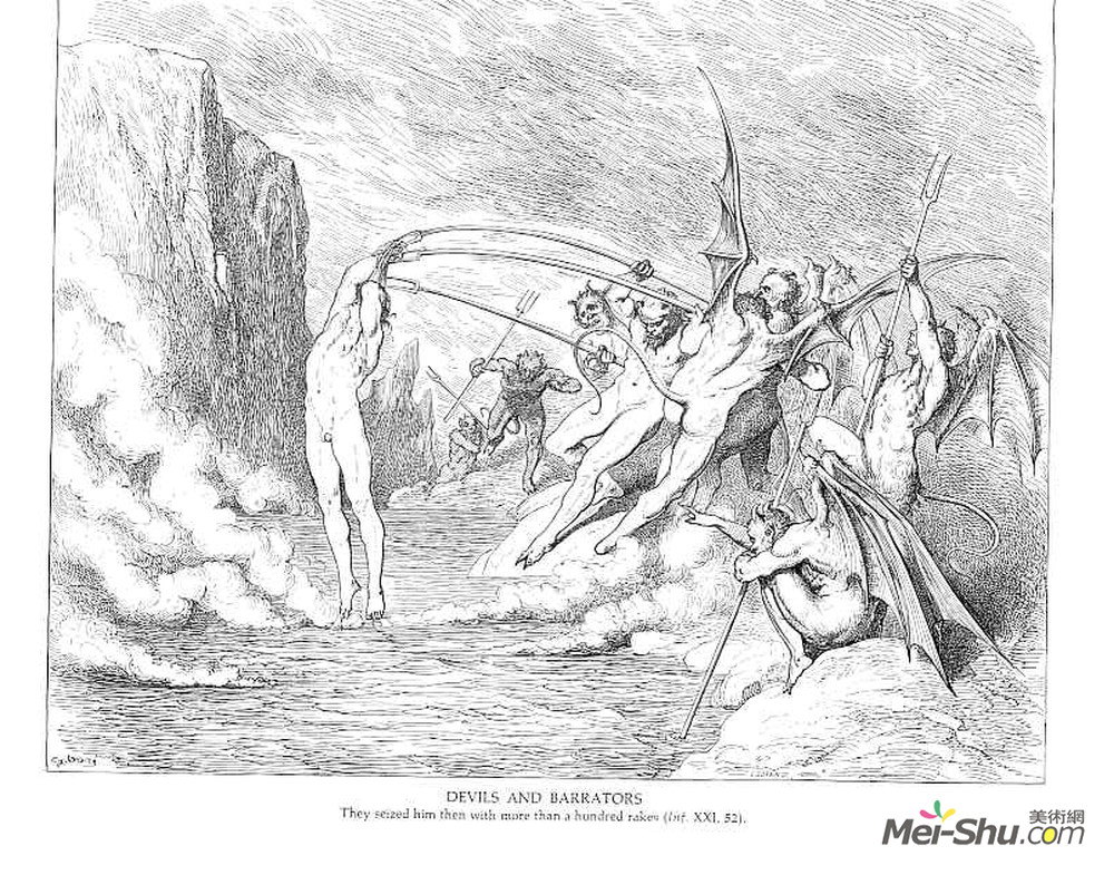 古斯塔夫·多尔(Gustave Dore)高清作品《魔鬼和策展人》