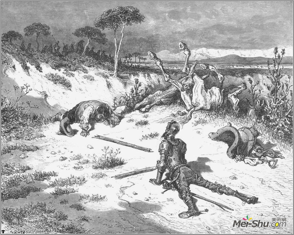 古斯塔夫·多尔(Gustave Dore)高清作品《唐吉诃德对忘恩负义的道德化》
