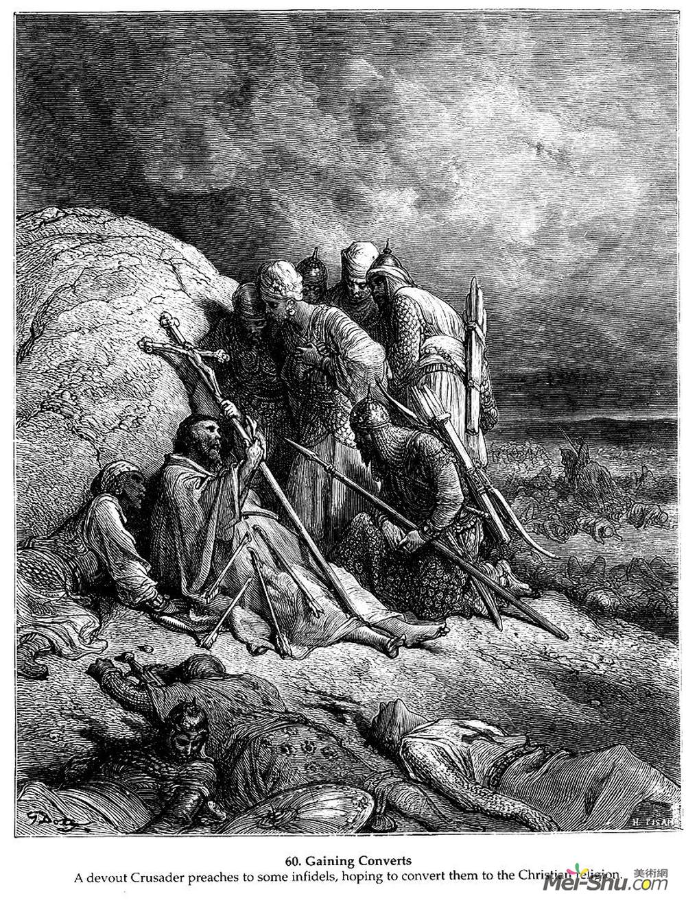 古斯塔夫·多尔(Gustave Dore)高清作品《获得皈依者》