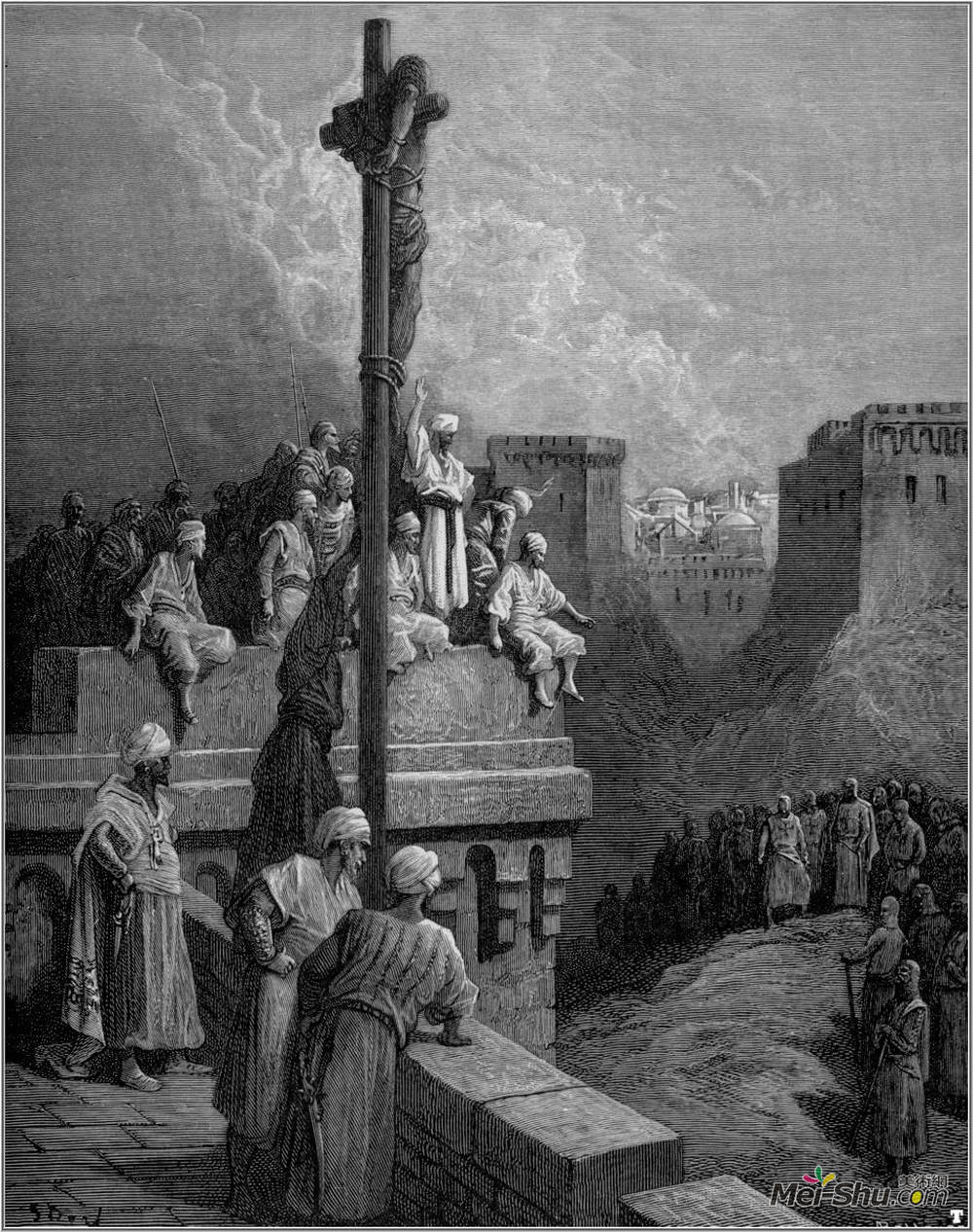 古斯塔夫·多尔(Gustave Dore)高清作品《阿维斯纳的热拉尔暴露在阿尔苏夫的城墙上》