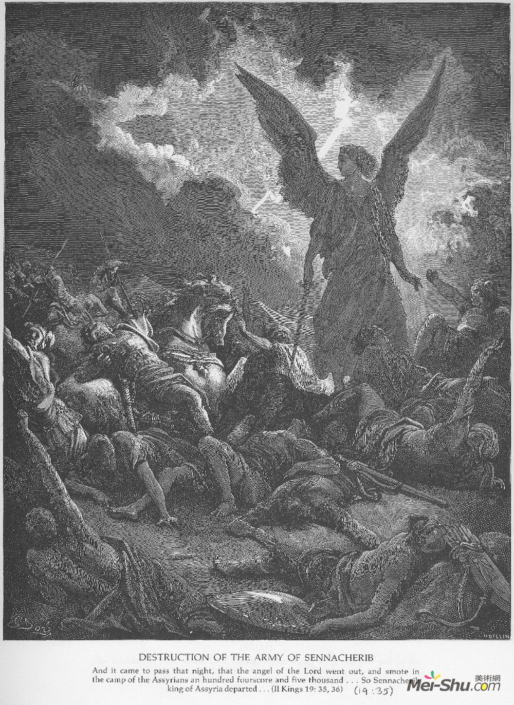古斯塔夫·多尔(Gustave Dore)高清作品《塞纳谢里布的军队被摧毁了》