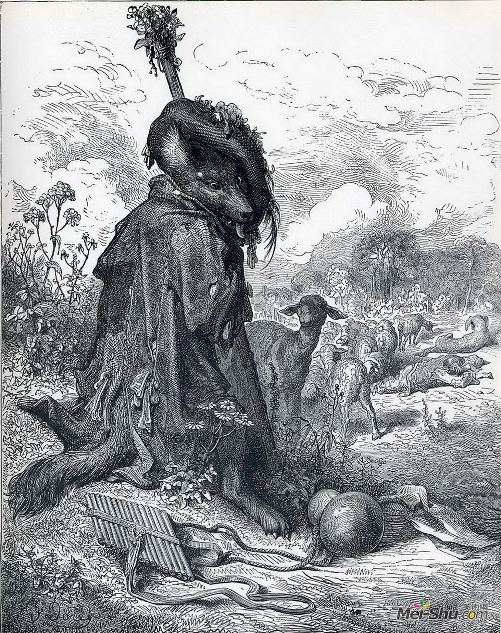 古斯塔夫·多尔(Gustave Dore)高清作品《牧羊狼》