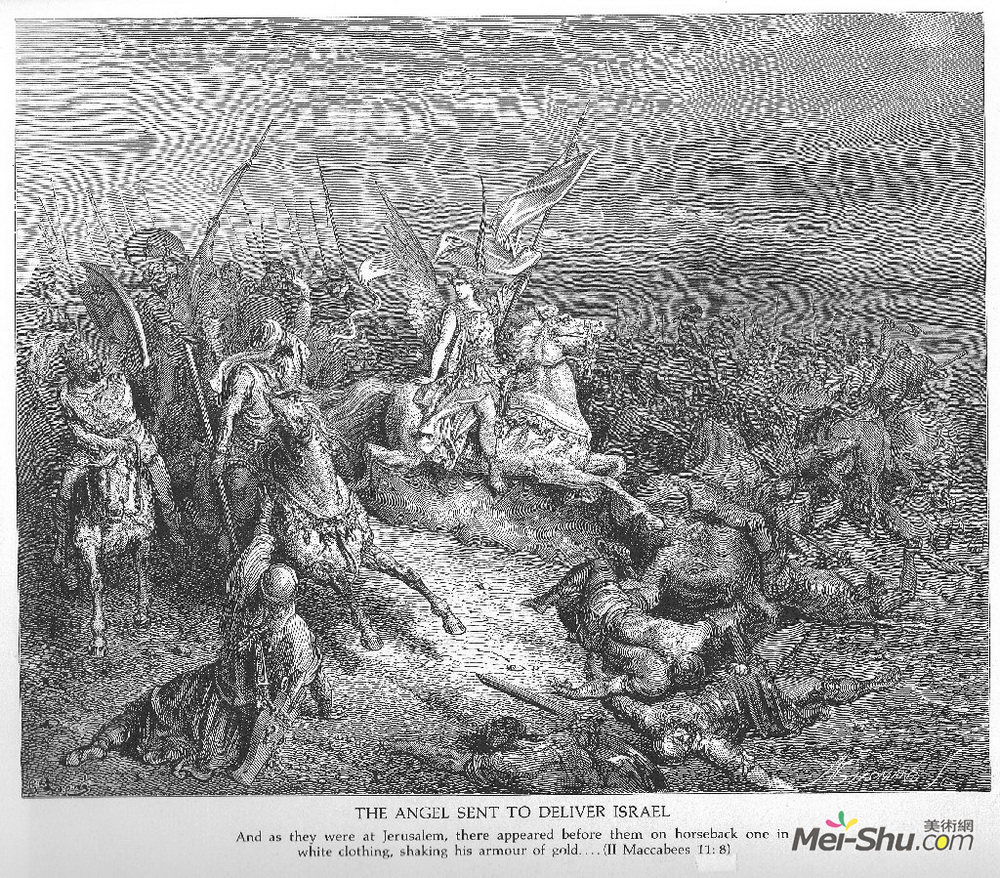 古斯塔夫·多尔(Gustave Dore)高清作品《天使被派去送以色列人》