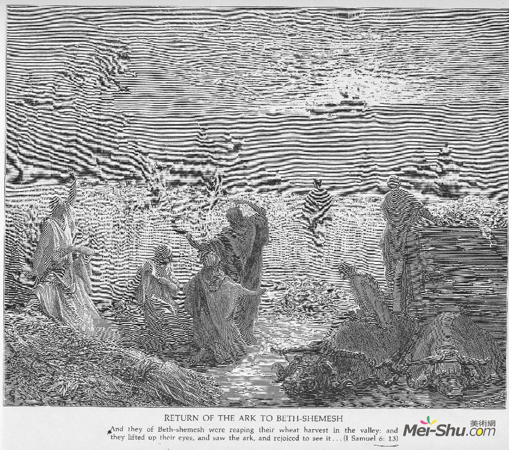 古斯塔夫·多尔(Gustave Dore)高清作品《方舟归还贝丝谢梅什》