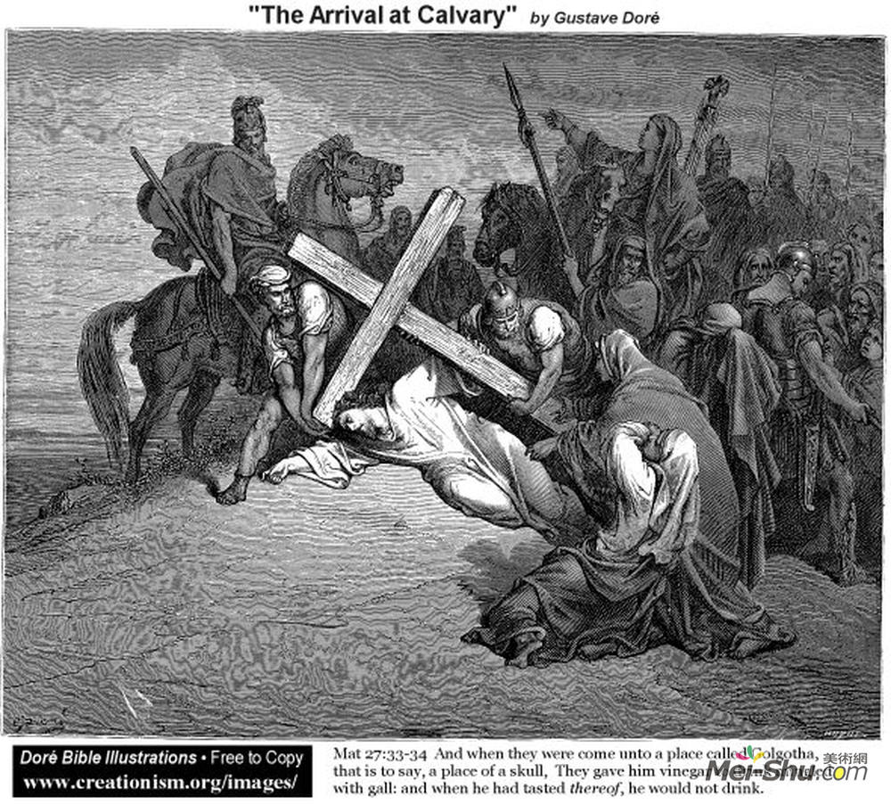 古斯塔夫·多尔(gustave dore)高清作品《the arrival at calvary》