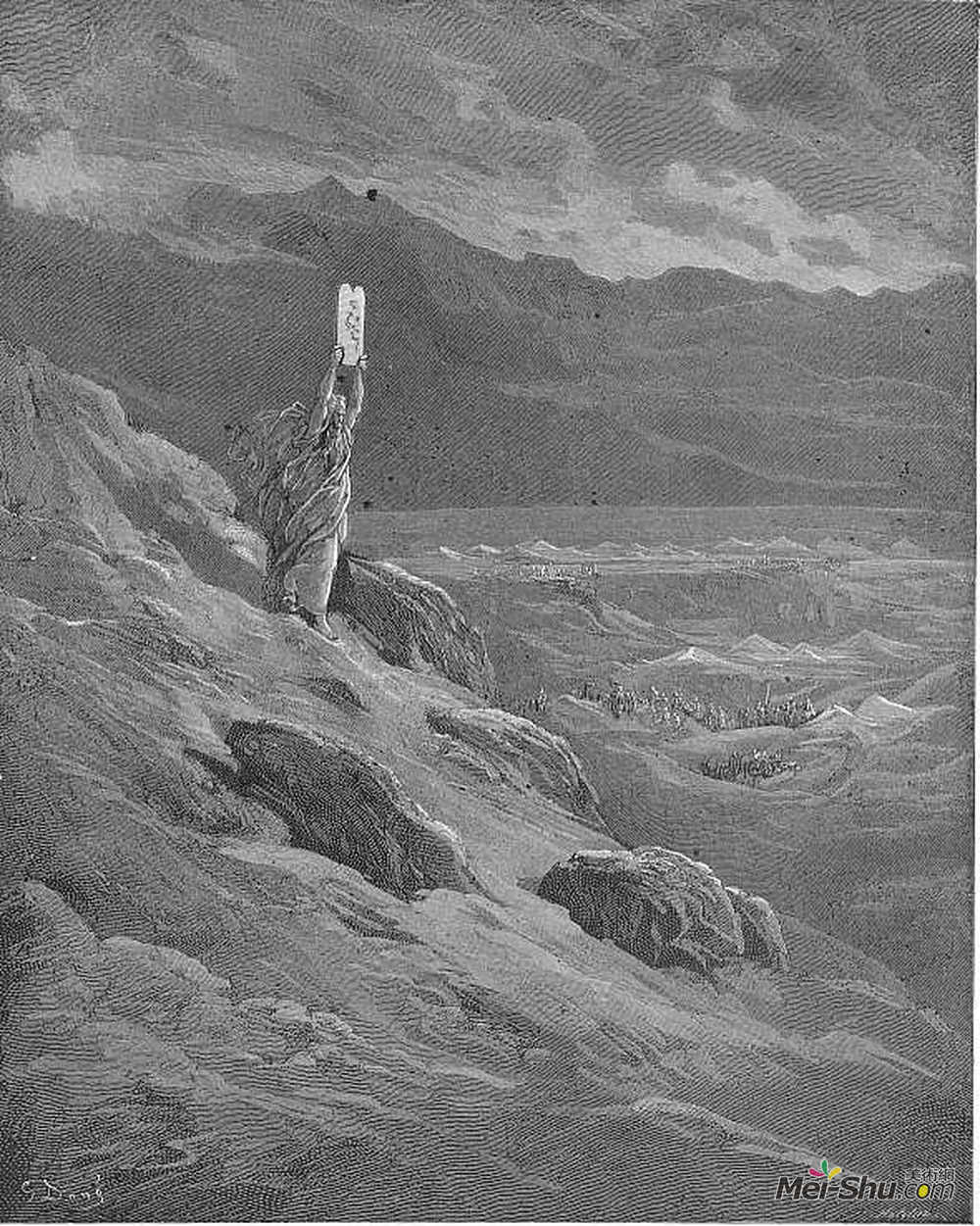 古斯塔夫·多尔(Gustave Dore)高清作品《摩西可以向他们报告他的意志和意志。》