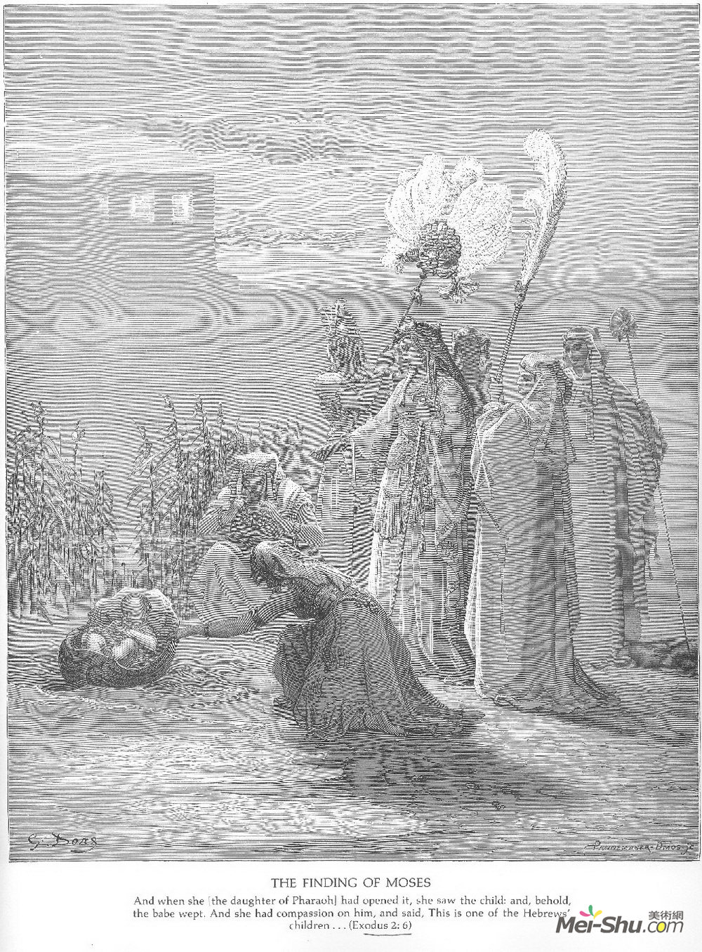 古斯塔夫·多尔(Gustave Dore)高清作品《摩西的发现》