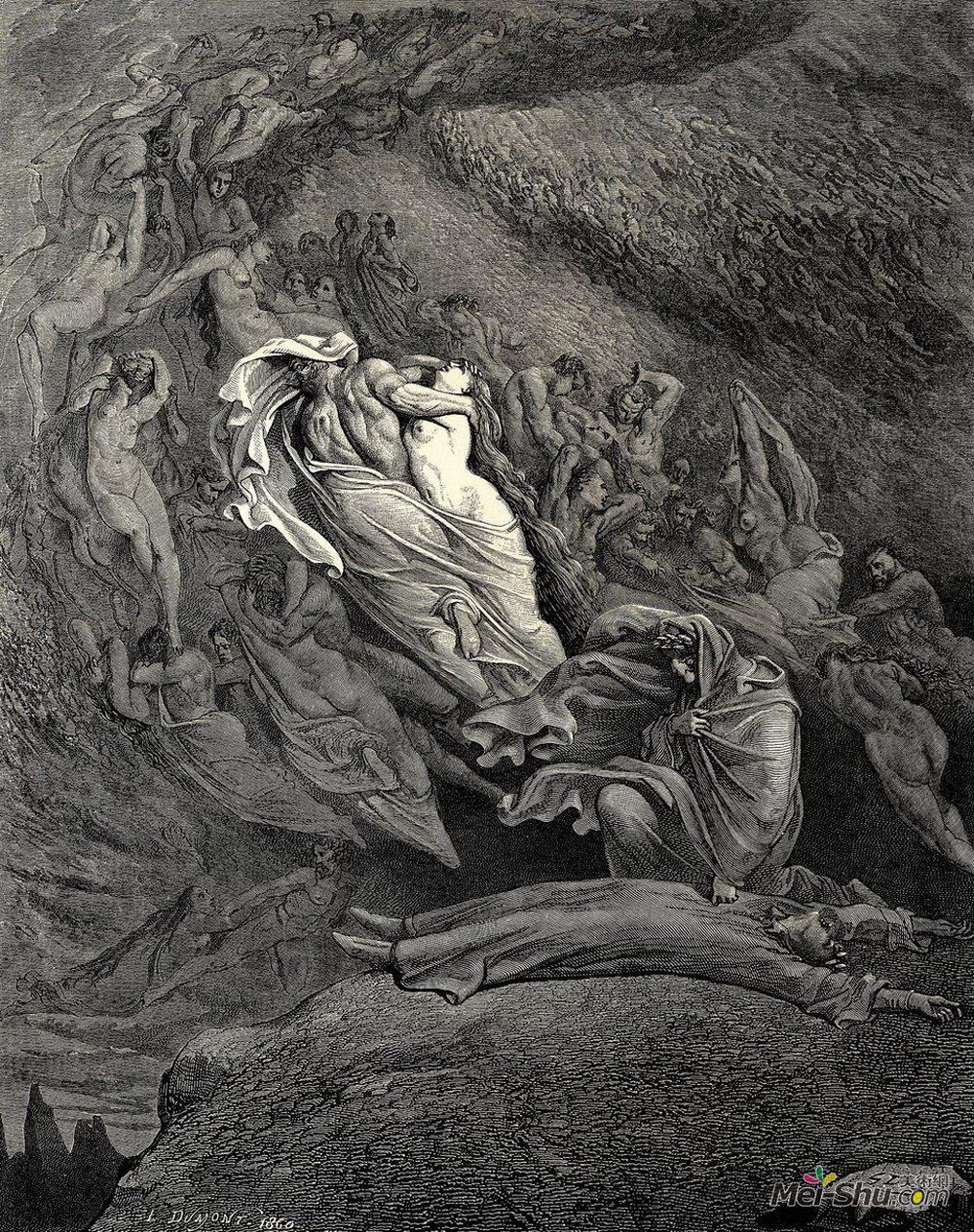 古斯塔夫·多尔(Gustave Dore)高清作品《地狱，运河5》