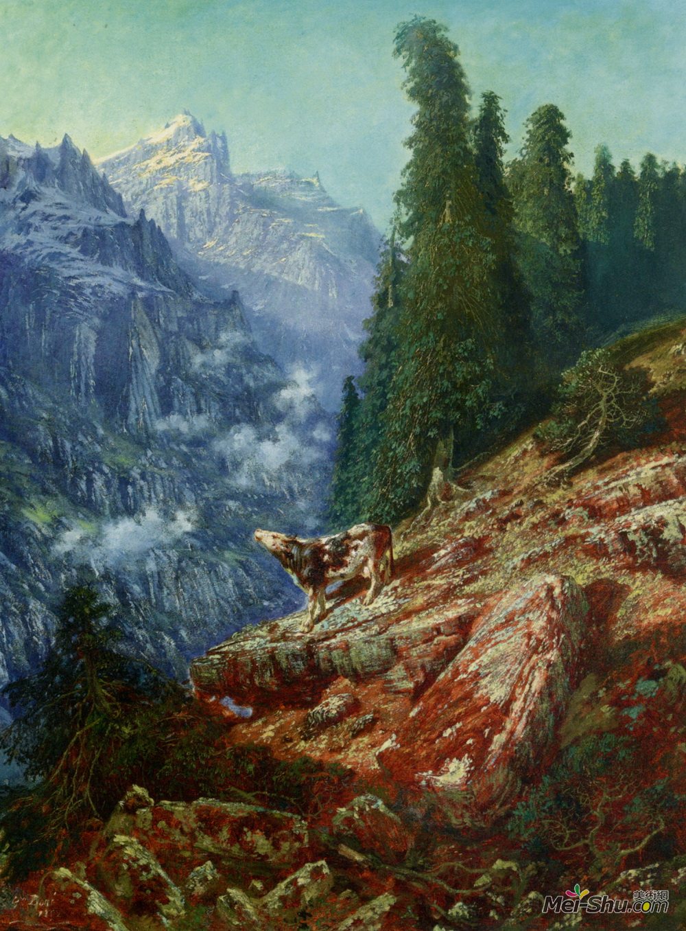 古斯塔夫·多尔(Gustave Dore)高清作品《迷失的母牛》