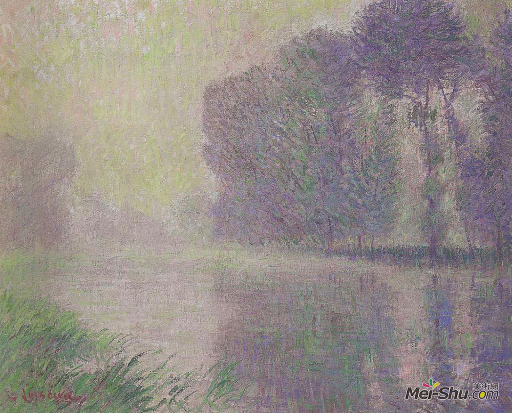 古斯塔夫·洛伊索(Gustave Loiseau)高清作品《在河边》