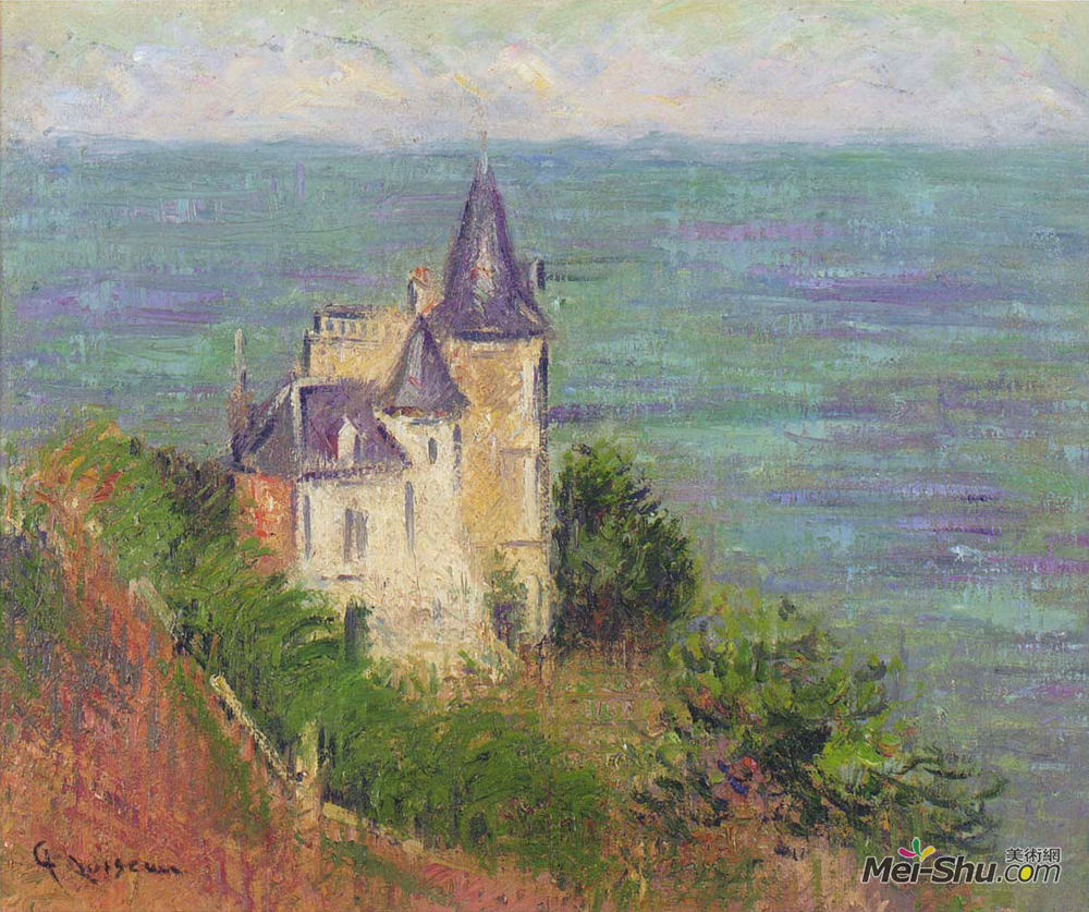 古斯塔夫·洛伊索(Gustave Loiseau)高清作品《海边城堡》