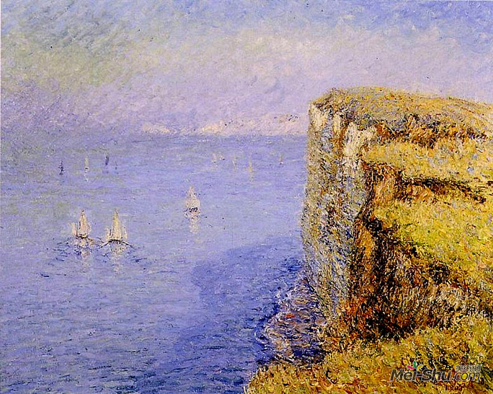 古斯塔夫·洛伊索(Gustave Loiseau)高清作品《海边悬崖》