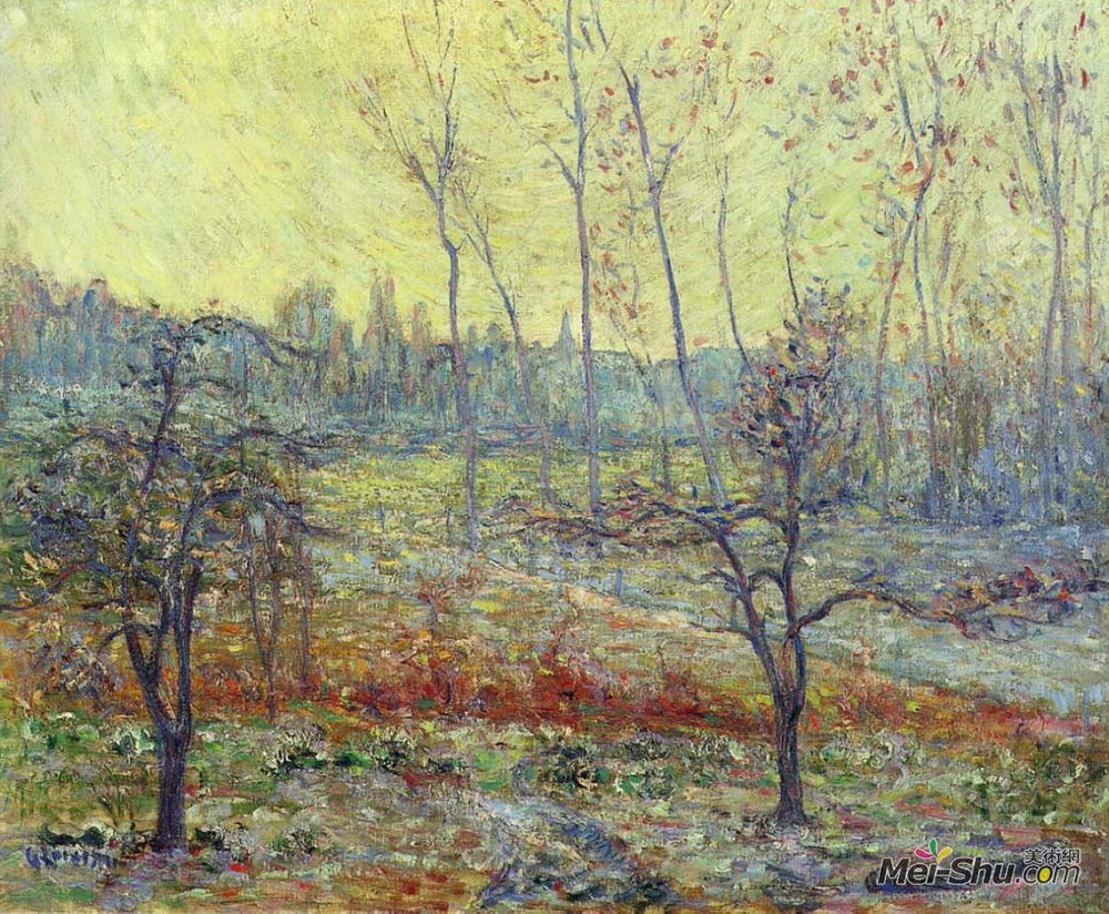 古斯塔夫·洛伊索(Gustave Loiseau)高清作品《雾霾冬景》