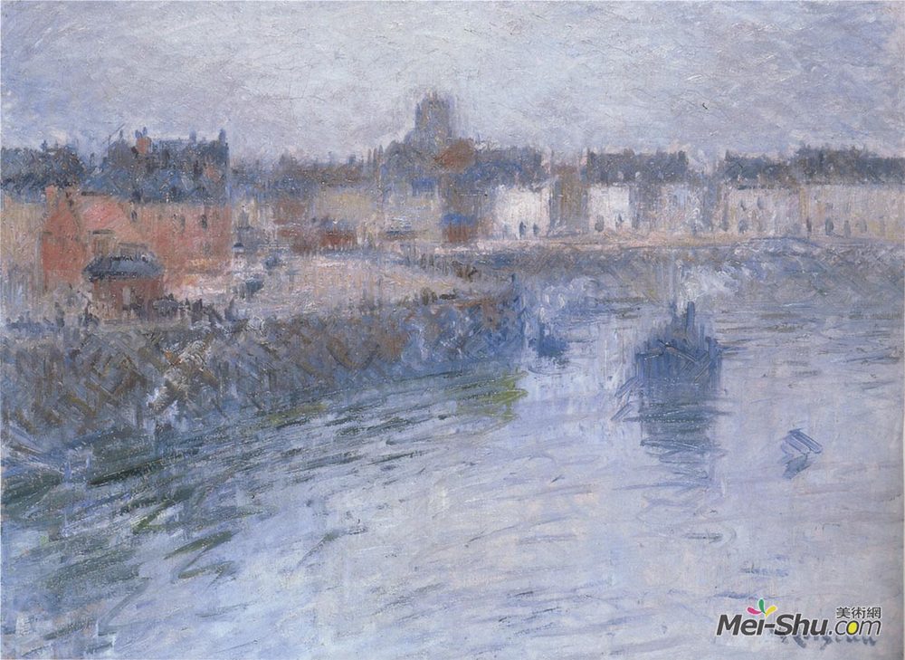 古斯塔夫·洛伊索(Gustave Loiseau)高清作品《迪耶普港》