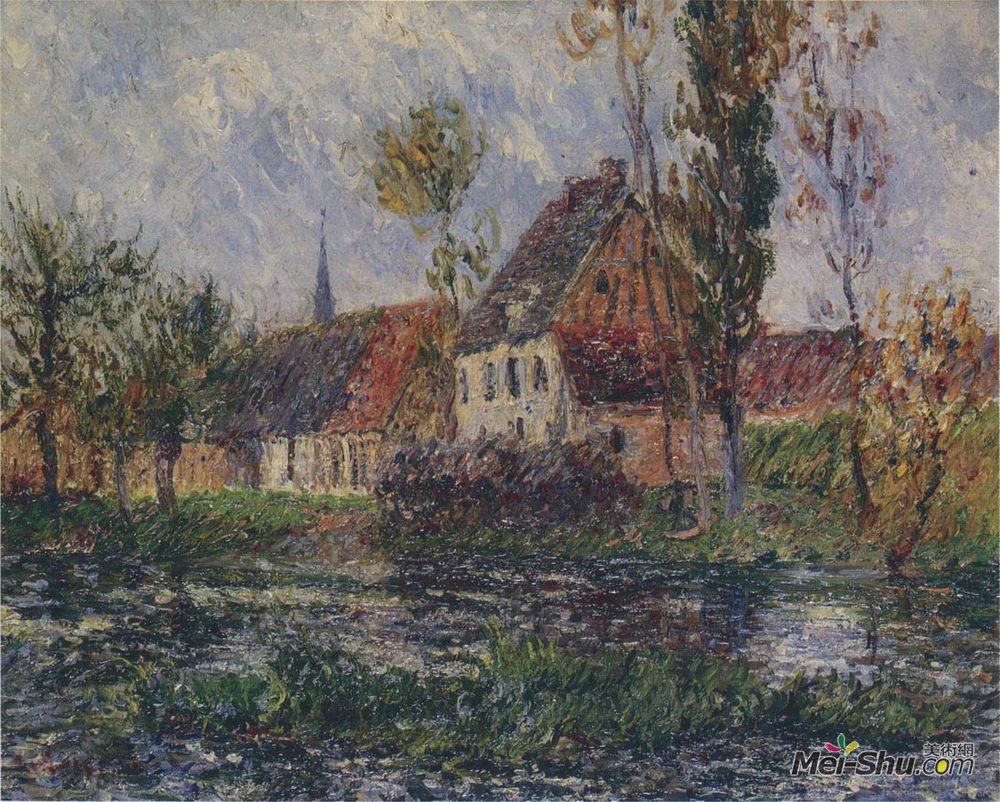 古斯塔夫·洛伊索(Gustave Loiseau)高清作品《厄尔河小农场》