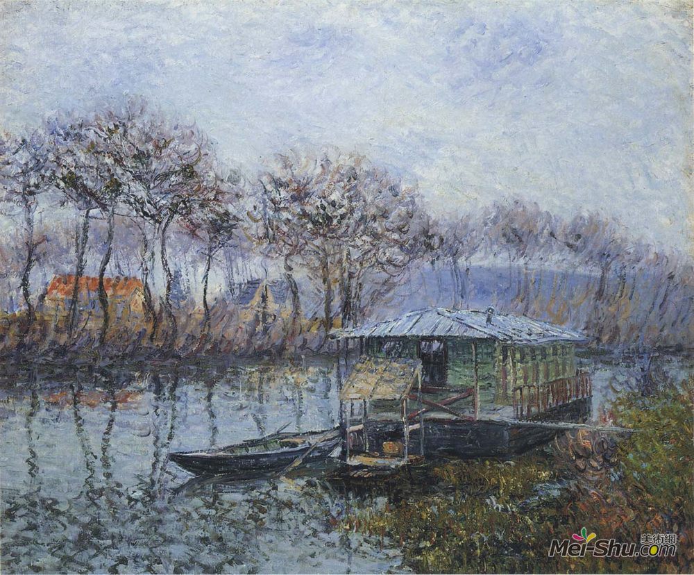 古斯塔夫·洛伊索(Gustave Loiseau)高清作品《马里港的塞纳河》