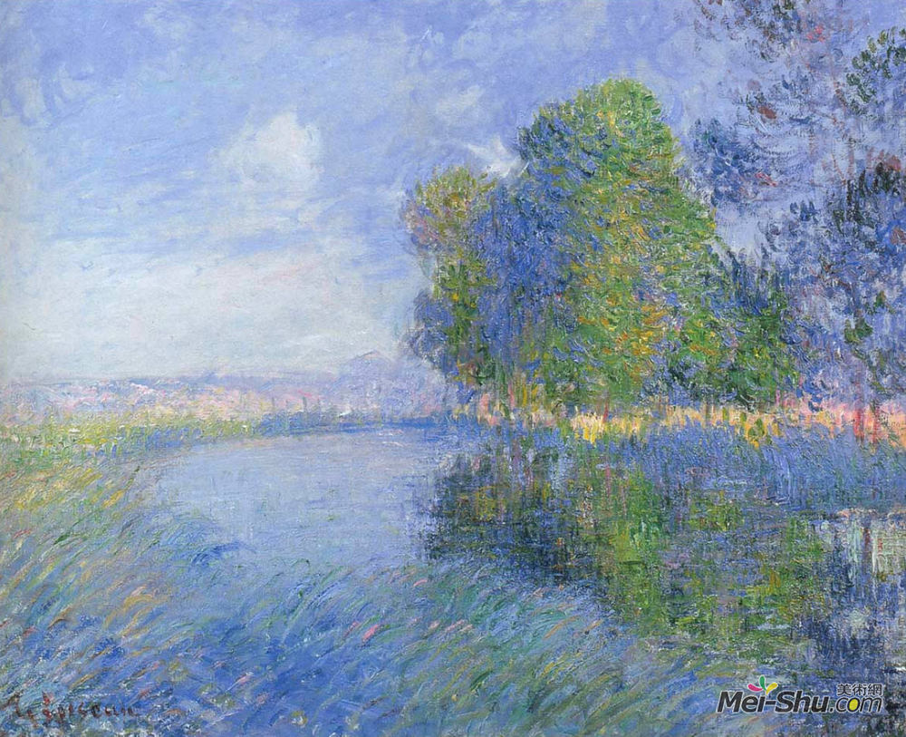古斯塔夫·洛伊索(Gustave Loiseau)高清作品《盛开的树》